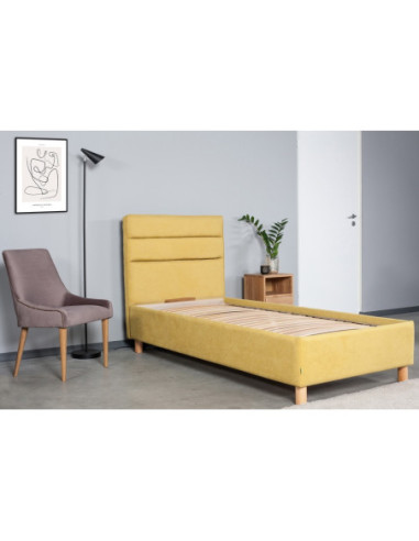 Bed STOCKHOLM 90, with slatted frame and bedding box