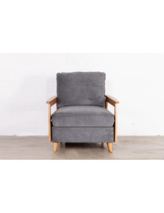 HUGO WOODEN (99cm) armchair with storage compartment