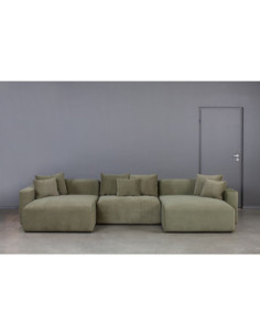 LIVING MAXI U (165X376X165CM) komplektuojama kampinė sofa