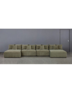 LIVING MAXI US (165X440X165CM) complete corner sofa