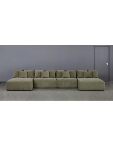 LIVING MAXI U S (165X440X165CM) komplektuojama kampinė sofa