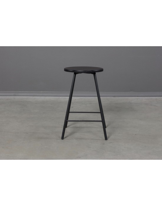 LOFT BLACK (60cm) semi bar stool