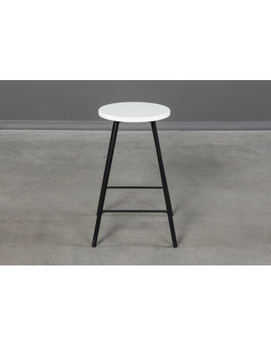 LOFT WHITE&BLACK (60cm)  semi bar stool