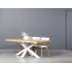 MODERNA WHITE  industrinio stiliaus ąžuolinis stalas