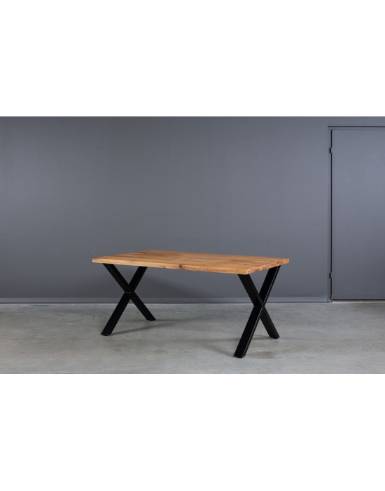 X 160 industrinio stiliaus ąžuolinis stalas