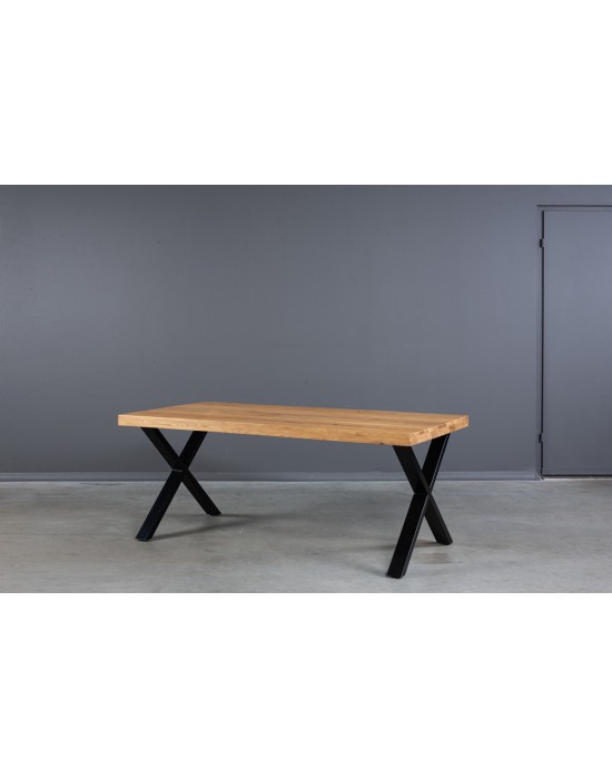 XXX 200X100 oak table with metal legs
