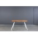 MOZAIKA TORI WHITE 140x80 industrinio stiliaus ąžuolinis stalas