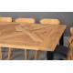 MOZAIKA BERGAMO 200X100 industrinio stiliaus ąžuolinis stalas