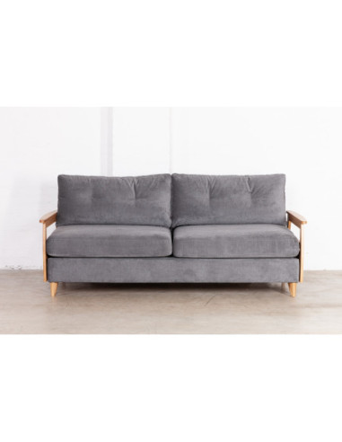 SCANDIC WOODEN (212cm) three-seat sofa-bed