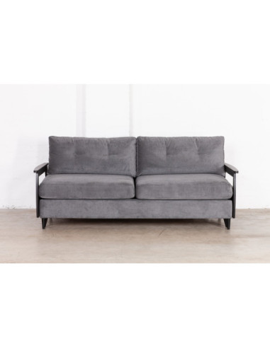 SCANDIC WOODEN BLACK (212cm) trivietė sofa-lova