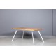TORI WHITE 160X100 industrinio stiliaus ąžuolinis stalas