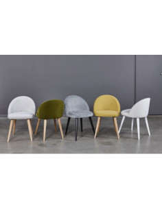 SANNA Scandinavian design chair with wooden legs