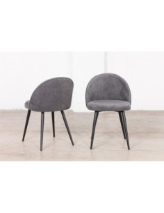 SANNA Scandinavian design chair with metal legs