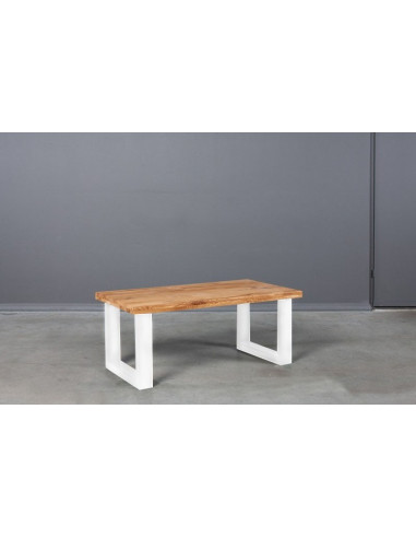 BERGAMO WHITE 110X60 oak coffee table