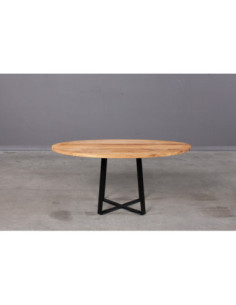 LOFT R ELLIPSE 100X60 oak oval coffee table with black legs