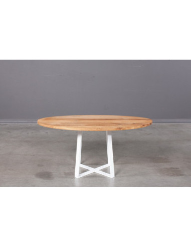 LOFT R ELLIPSE WHITE 100X60 oak oval coffee table with white legs