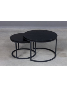 MANGO BLACK Ø75 2 in 1 round coffee table