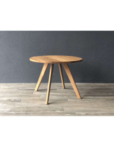 OAKY Ø70 cm oak round coffee table