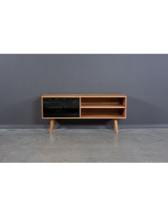 RETRO K BLACK MIX 130 cm Oak TV table