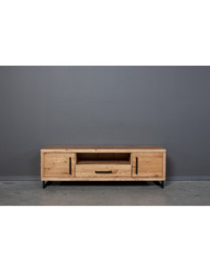 Oak TV table BERGAMO 150 cm with shelf