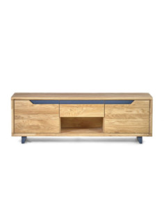 Oak TV table DANISH 150cm Black