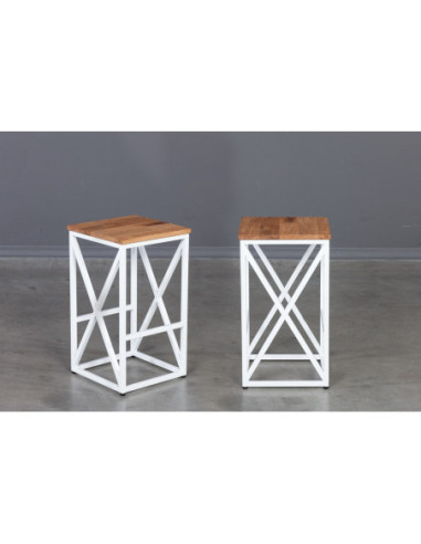 SELECT WHITE (62.5cm) stool / table