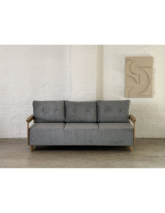 MALMO WOODEN (212cm) three-seat sofa-bed