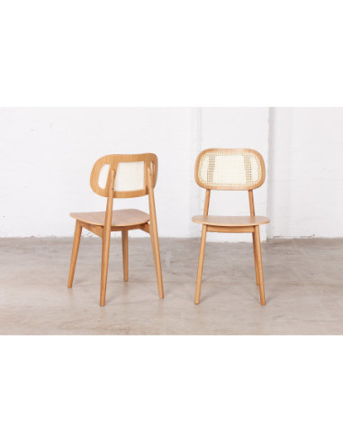 LULA CANE oak chair