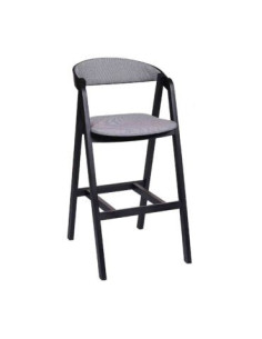 ALDO BLACK SOFT (71cm) oak bar stool