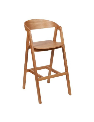 ALDO WOODEN oak bar (71cm) chair