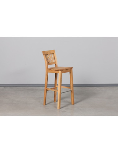 Solid oak bar stool EKHOLM