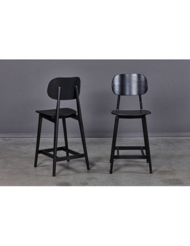 LULA Black bar stool