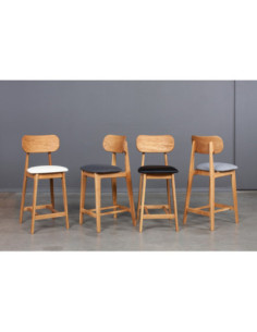 PAULA oak bar (74cm) chair