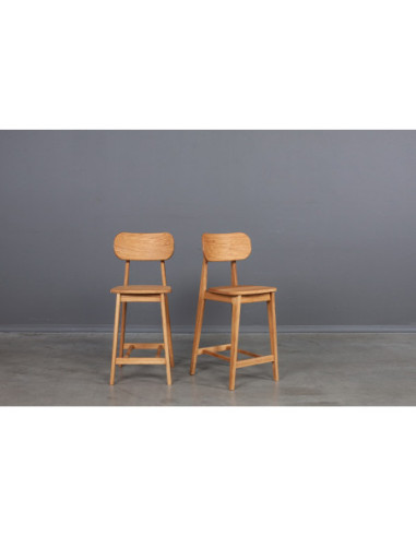 PAULA oak bar (74cm) chair