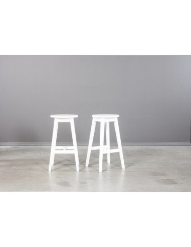 Ozolkoka bāra krēsls STOOL WHITE