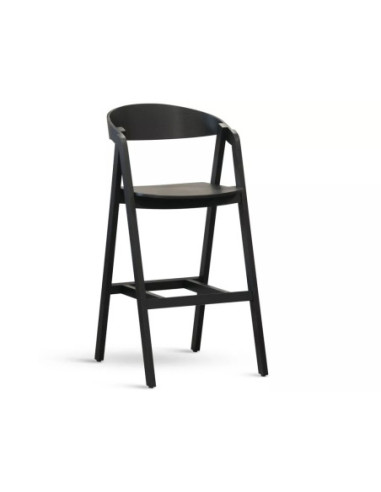 ALDO BLACK WOODEN (71cm) oak bar stool