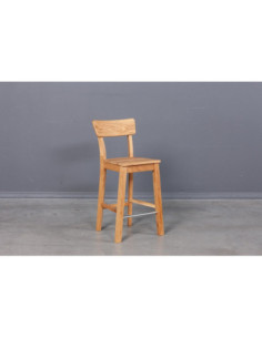 Solid oak (61cm) half-bar chair Dana