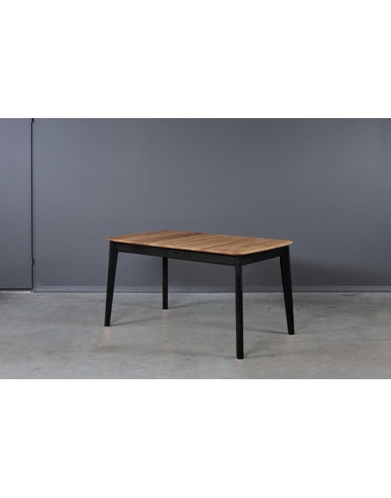 ISKU BLACK MIX 140-185x80 oak table with extention