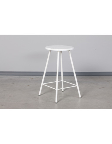 Pusbario(60cm)taburetė LOFT WHITE