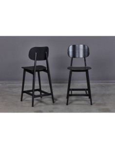 LULA Black half-bar (65cm) chair