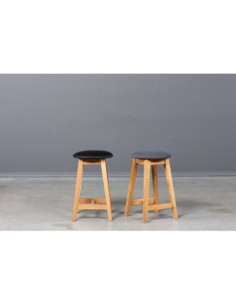 STOOL SOFT oak half bar (59cm) stool