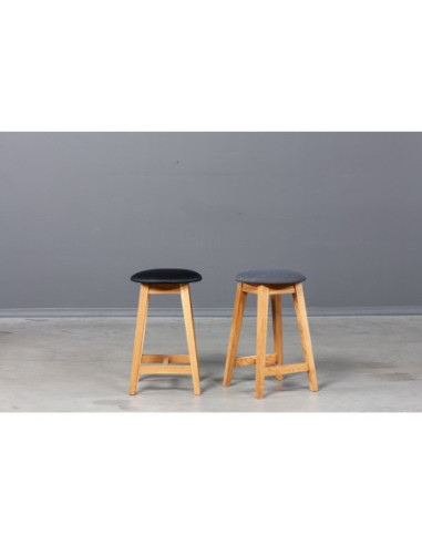 STOOL SOFT oak half bar (59cm) stool