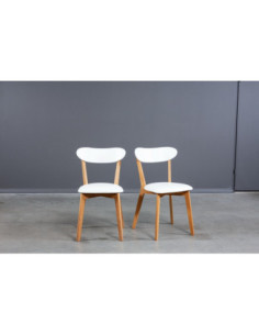 Oak chair ISKU WHITE