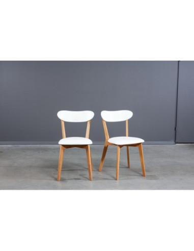 Oak chair ISKU WHITE