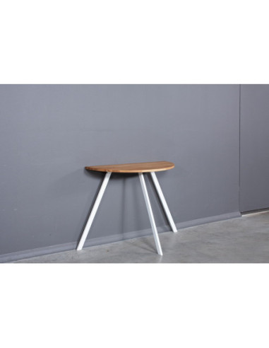 MOON TORI WHITE 90x45 oak side table