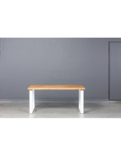 BERGAMO WHITE industrial style oak table