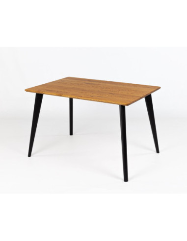 LULA BLACK MIX 120X80 oak table with black legs