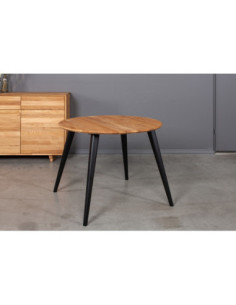 LULA BLACK Ø100 round, oak table