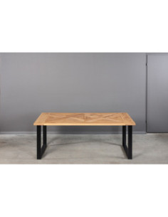 MOZAIKA BERGAMO 200X100 industrial style oak table