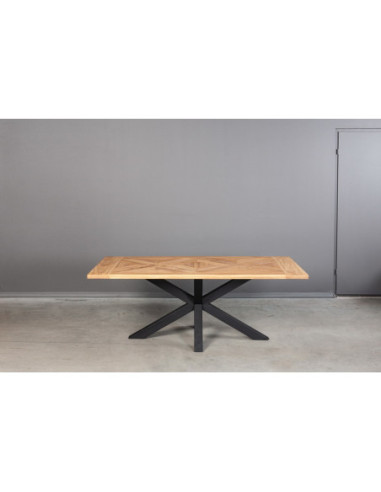 MOZAIKA MODERNA 200X100 industrial style oak table